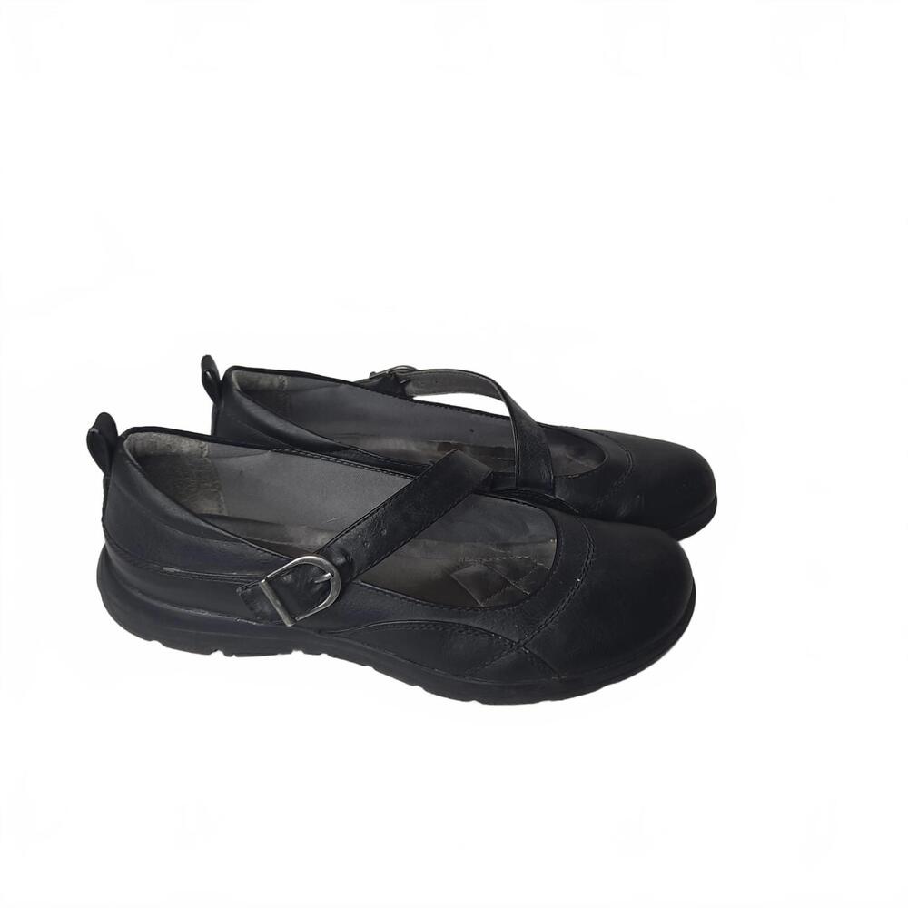 Yuu‎ Elloise Women's Black Vegan Leather Mary Jane Flats Size 7